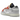 Nike Dunk Low Off-White Lot 23 sneakers i profil med grå lærredsdetaljer, karakteristisk dobbelt snøresystem og orange detaljer på siden