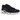 Nike Air Max Plus Black White sneakers i vinklet profil med sort mesh-overdel, ikonisk bølget bur og hvid mellemsål med synlige Air-enheder