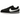 Nike Cortez Basic Black White sneakers vist fra siden med sort læderoverdel, klassisk hvid swoosh og en stribet hvid og sort mellemsål.