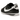 Nike Cortez Basic Black White sneakers sideprofil i klassisk stil med sort læderoverdel, hvid swoosh og signaturstribet sål i gummi