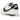 Nike Cortez White Black sneakers i en sideprofil med hvid læderoverdel, sort Swoosh-logo og den ikoniske stribede mellemsål