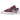 Nike Blazer Low sacai KAWS Purple Dusk sneakers set fra siden med lagdelt sål, dobbelte pløse og de ikoniske overlappende blå og pink swoosh-logoer