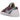 Nike Blazer Low sacai KAWS Purple Dusk sneakers set fra siden med lagdelt swoosh, dobbelte pløse og farverig ruskindskonstruktion.