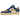 Nike Air Force 1 Low SP Undefeated 5 On It Blue Yellow Croc sneakers set fra siden med gul kroko-tekstur, blåt læder og hvid gummisål