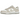 Nike Dunk Low Next Nature White Light Orewood Brown sneakers, set fra siden med lysebrun og hvid læderkonstruktion og perforeret tåboks.