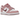 Nike Dunk Low Pink Velvet sneakers set fra siden med rosa fløjlsdetaljer, matchende swoosh, hvid mellemsål og lyserød ydersål