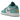 Air Jordan 1 Low New Emerald sneakers i profil med grønne ruskindsoverlays, hvid base, gråt swoosh og broderet hællogo