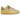 Nike Air Max 1 Travis Scott Cactus Jack Saturn Gold sneakers set fra siden med gule meshdetaljer, mønstret swoosh og en robust gummisål