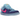 Nike SB Dunk Low Run The Jewels sneakers set fra siden med dybblå ruskindsdetaljer, lyserød Swoosh og gennemsigtig gummisål.