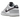 Nike Dunk Low Jackpot sneakers i en flot vinklet profilvisning med grå og hvide læderpaneler samt en rød stribe på swoosh-logoet