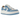 Air Jordan 1 Elevate Low SE University Blue sneakers i vinklet profil med lyseblå læderdetaljer, hvid base og tyk plateau-sål
