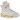 Air Jordan 6 Retro Craft Paris Olympics sneakers i vinklet profil med grå nuancer, gulddetaljer, synlig Air-enhed og detaljeret sål
