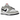 Nike Dunk Low Light Iron Ore sneakers i sideprofil med grå tekstiloverdel, hvid læder swoosh og en klassisk hvid mellemsål med gummiydersål