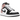 Air Jordan 1 Mid White Rust Pink Black sneakers i sideprofil med hvid læderoverdel, pink swoosh og detaljer samt sort ydersål.