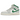 Air Jordan 1 Mid White Pure Platinum Pine Green sneakers i vinklet profil med hvid læderbase, grønne detaljer og klassisk Air logo på siden.