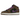 Air Jordan 1 Mid Purple Mocha sneakers i profilvisning med mørkebrune nubuck-detaljer, lilla hælkappe, hvid læderbase og sort swoosh-logo.