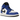 Air Jordan 1 Mid Game Royal White Black sneakers i en flot sideprofil med blåt og hvidt læderdesign, sort Swoosh og hvid mellemsål