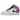 Air Jordan 1 Mid Barely Grape sneakers i sideprofil med lilla læderpaneler, sorte swoosh-logoer og klassisk snørelukning.