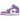 Air Jordan 1 Mid Purple Venom sneakers i profil med lilla læderdetaljer, sort overdel, hvid mellemsål og klassisk Nike Swoosh branding