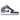 Air Jordan 1 Mid White Sky J Purple sneakers set fra siden med hvid læderoverdel, lilla detaljer ved hæl, logo og snørebånd samt hvid mellemsål.