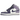 Air Jordan 1 Mid White Sky J Purple sneakers set fra siden med lilla overlays, hvid læderbase, klassisk snøring og gummisål