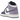 Air Jordan 1 Mid White Sky J Purple sneakers set fra siden med hvide og lilla læderpaneler samt en klassisk lilla Swoosh-detalje