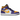Air Jordan 1 Mid Lakers (2022) sneakers vist i profil med lilla og gule læderpaneler, hvide snørebånd og gummisål