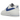 Nike Air Force 1 Low '07 FM Cut Out Swoosh White Game Royal sneakers i sideprofil med hvid læderoverdel og blåt udskåret swoosh-logo samt hvid sål
