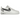Nike Air Force 1 Low 07 FM Cut Out Swoosh White Black sneakers i en vinklet visning med hvidt læder, udskåret sort swoosh og hvid sål.