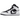 Air Jordan 1 Mid Split Black White sneakers set fra siden med et markant splittet sort og hvidt design i læder samt hvide snørebånd