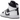 Air Jordan 1 Mid Split Black White sneakers set fra siden med todelt sort og hvidt læderdesign, klassisk swoosh og hvid mellemsål