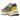 Nike VaporWaffle Woven sacai Jean Paul Gaultier Green Gusto sneakers sideprofil med vævet grøn overdel og den ikoniske stablede mellemsål