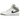 Air Jordan 1 Mid Paris White sneakers i profil med hvid læderoverdel, grå nuancer og klassisk Jordan Wings-logo på hælen