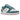 Nike Dunk Low Snakeskin Washed Teal Bleached Coral sneakers set fra siden med et slangeskinds-mønster i grønblå nuancer og koralrødt swoosh.