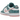 Nike Dunk Low Snakeskin Washed Teal Bleached Coral sneakers set fra siden med et teal slangeskindsmønster og koralfarvet swoosh-detalje
