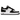 Nike Air Force 1 Low 07 White Swoosh Panda sneakers i profil med hvid læderoverdel, sort swoosh-logo og klassisk hvid gummisål