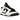 Nike Dunk Low Jumbo Reverse Panda sneakers i en sideprofil med sort læderoverdel, overdimensioneret hvidt Swoosh-logo og en tyk gummisål.