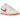 Nike Dunk Low Retro White Picante Red sneakers i profil med klassisk hvid læderbase, skarpe røde overlejringer og hvid sål