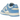 Nike Dunk Low Retro University Blue sneakers i sideprofil med lyseblå læderoverlays, hvid bund og ikonisk Swoosh logo på siden