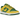 Nike Dunk Low Retro Reverse Brazil sneakers i en vinklet profilvisning med gul overdel, grønne læderdetaljer og en klassisk hvid mellemsål.