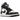 Air Jordan 1 Mid Panda sneakers sideprofil med ikonisk hvid og sort farveblokering, læderoverdel, sorte snørebånd og hvid gummisål.