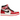 Air Jordan 1 Retro High OG Spider-Man Across the Spider-Verse sneakers i en klassisk vinklet profil med røde, hvide og sorte mønstrede paneler.