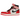 Air Jordan 1 Retro High OG Spider-Man Across the Spider-Verse sneakers i en vinklet visning med flerfarvede mønstre, hvid mellemsål og rød sål.