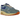 Nike Air Max 1 PRM Dirty Denim sneakers i vinklet profil med vasket blå denim-overdel, brunt læder-mudguard og klassisk hvid mellemsål med Air-enhed