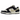 Nike Dunk Low LX Black Suede Team Gold sneakers i en elegant vinklet profil, der viser sorte ruskindspaneler og detaljer i guld.