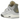 Air Jordan 4 Retro SE Craft Photon Dust sneakers i vinklet profil med grå ruskindsoverdel, hvide detaljer og synlig Air-stødabsorbering i sålen.