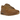 Nike Air Max 1 87 Luxe Ale Brown sneakers i en vinklet profilvisning med mørkebrun læderoverdel og hvid mellemsål med synlig Air-enhed