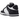 Nike Dunk Low Disrupt 2 Panda sneakers set fra siden med hvidt læder, sorte overlejringer, broderet Swoosh og chunky mellemsål i hvid og sort