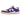 Nike SB Dunk Low Pro ISO Orange Label Court Purple sneakers set fra siden med en lilla overdel i læder, hvid mellemsål og hvidt Nike Swoosh.