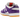 Nike SB Dunk Low Pro ISO Orange Label Court Purple sneakers set fra siden med lilla læderoverdel, hvid mellemsål og orange logo-detaljer